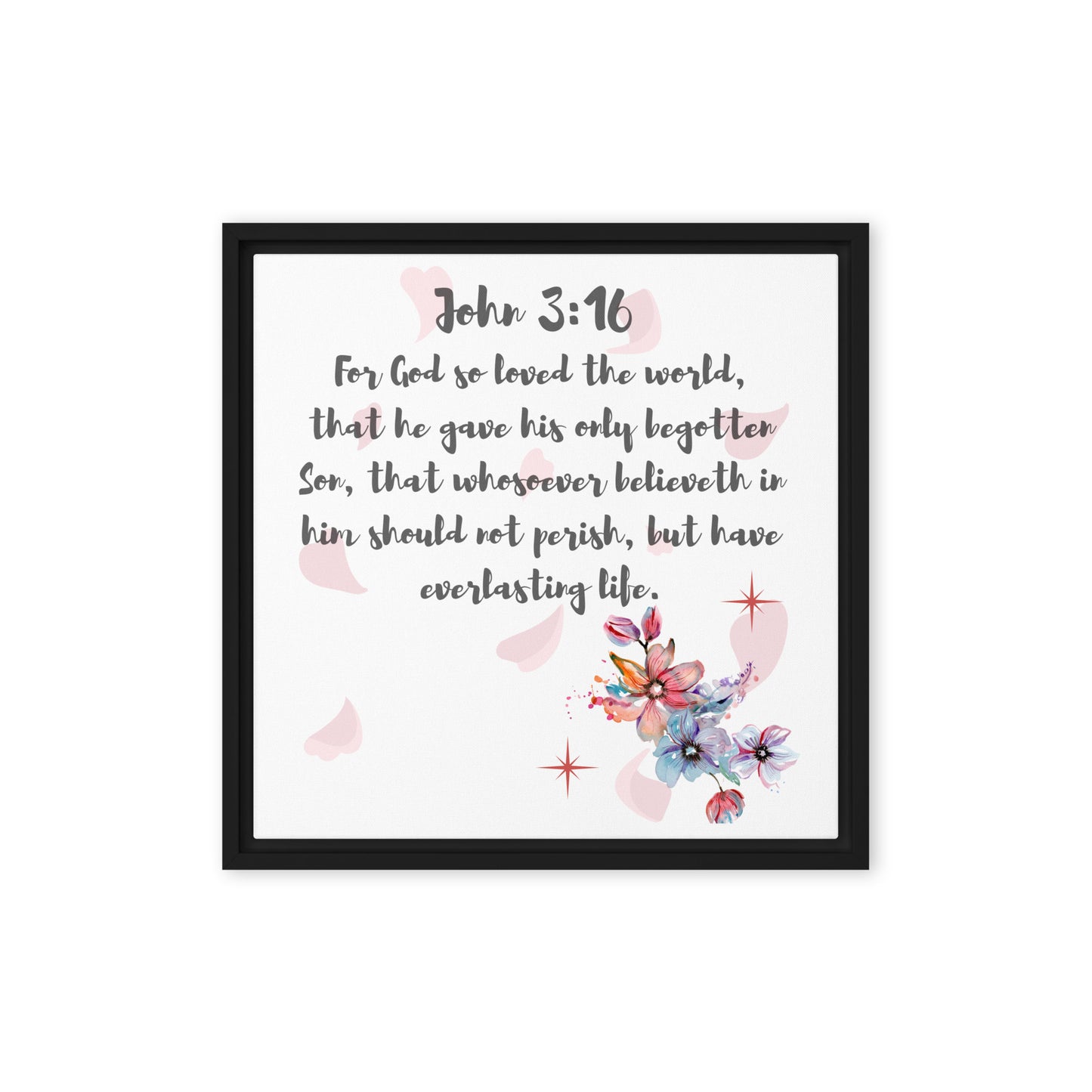 By Faith John 3:16 Framed Canvas