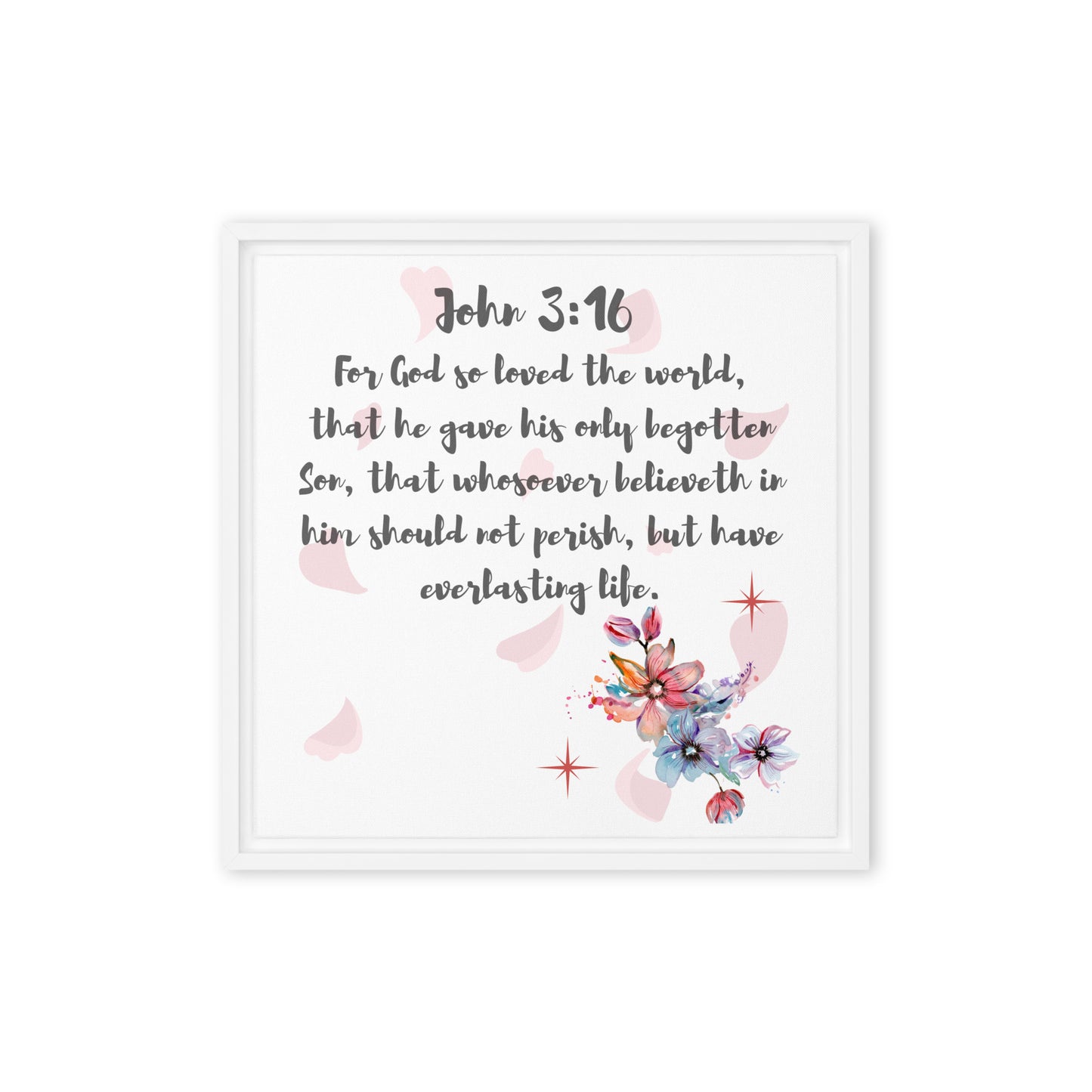 By Faith John 3:16 Framed Canvas