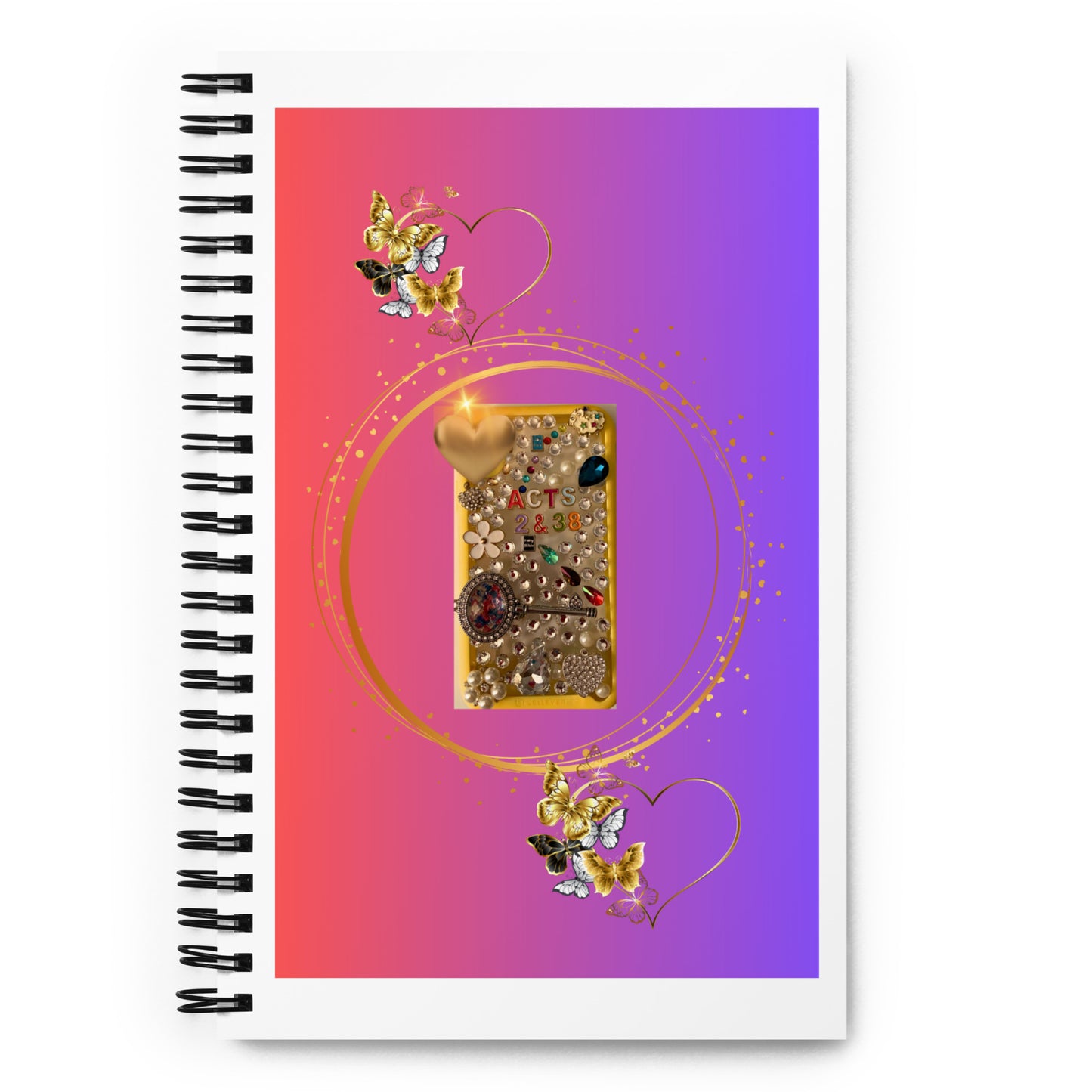 By Faith Acts 2:38 Spiral Notebook